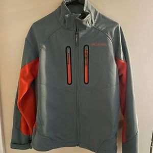 Mens Columbia Jacket size M Gray/orange